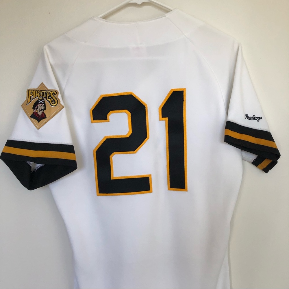 Roberto Clemente Pittsburgh Pirates Vintage Rawlings Embroidered Baseball Jersey